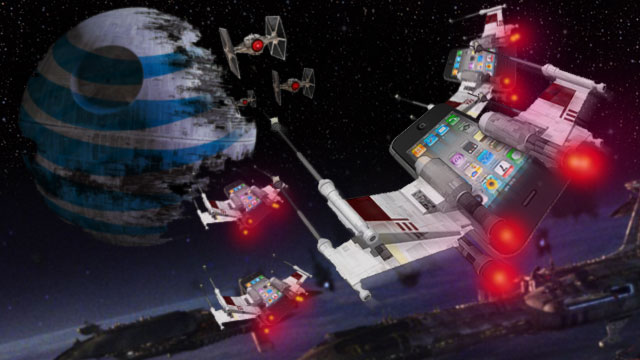 iPhones attacking the AT&T Death Star